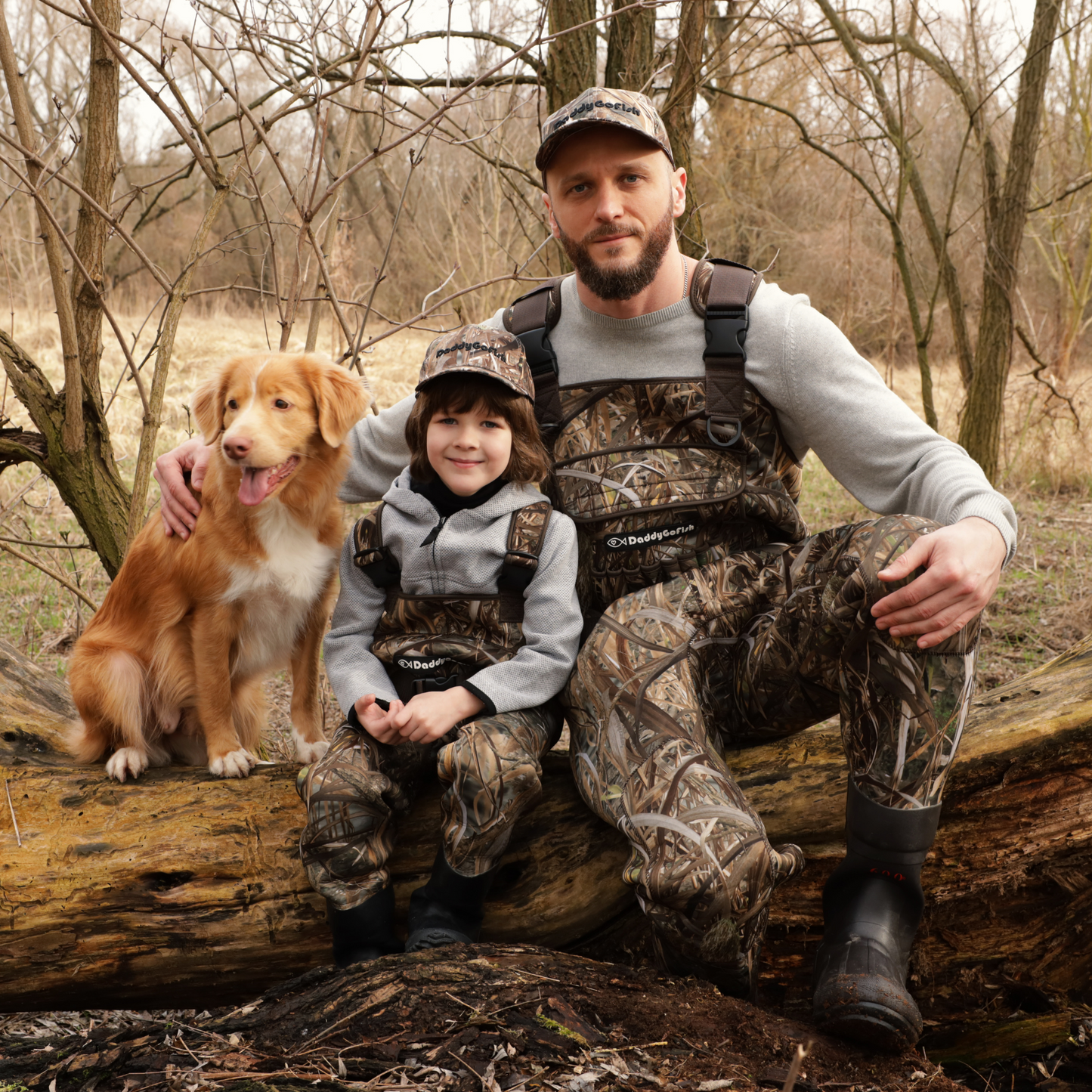 Neoprene Chest Waders for Kids and Adults, BootFoot, Fishing & Hunting with a Camouflage Caps, and a Wader Hanger